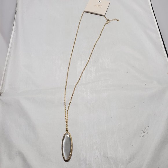 14th & Union Light Smoke Gray Colored Stone Necklace - Picture 4 of 8